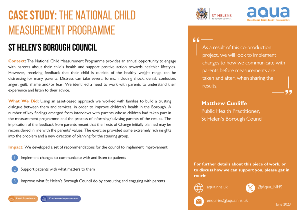 Case Study: Improving engagement with families - Aqua